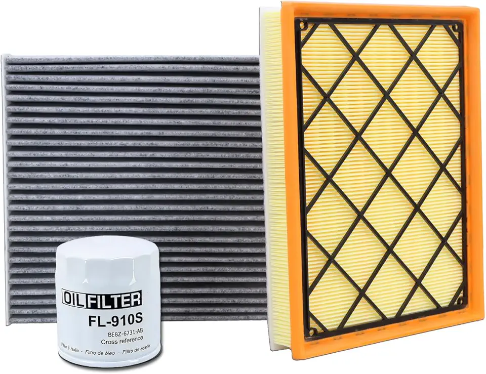Kefly Filtro de ar do motor JX6Z-9601-A e filtro de óleo FL910S e filtro de ar de cabine FP89 adequado para Ford Escape 2020-2025, Maverick 2022-2024, Bronco Sport 2021-2025