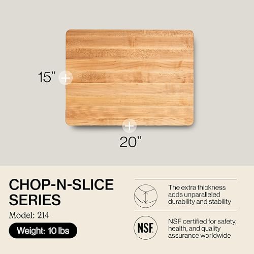 Miniatura 2 de Tabla de corte John Boos Chop-N-Slice de 12 x 8 x 1 pulg, junta de corte profunda