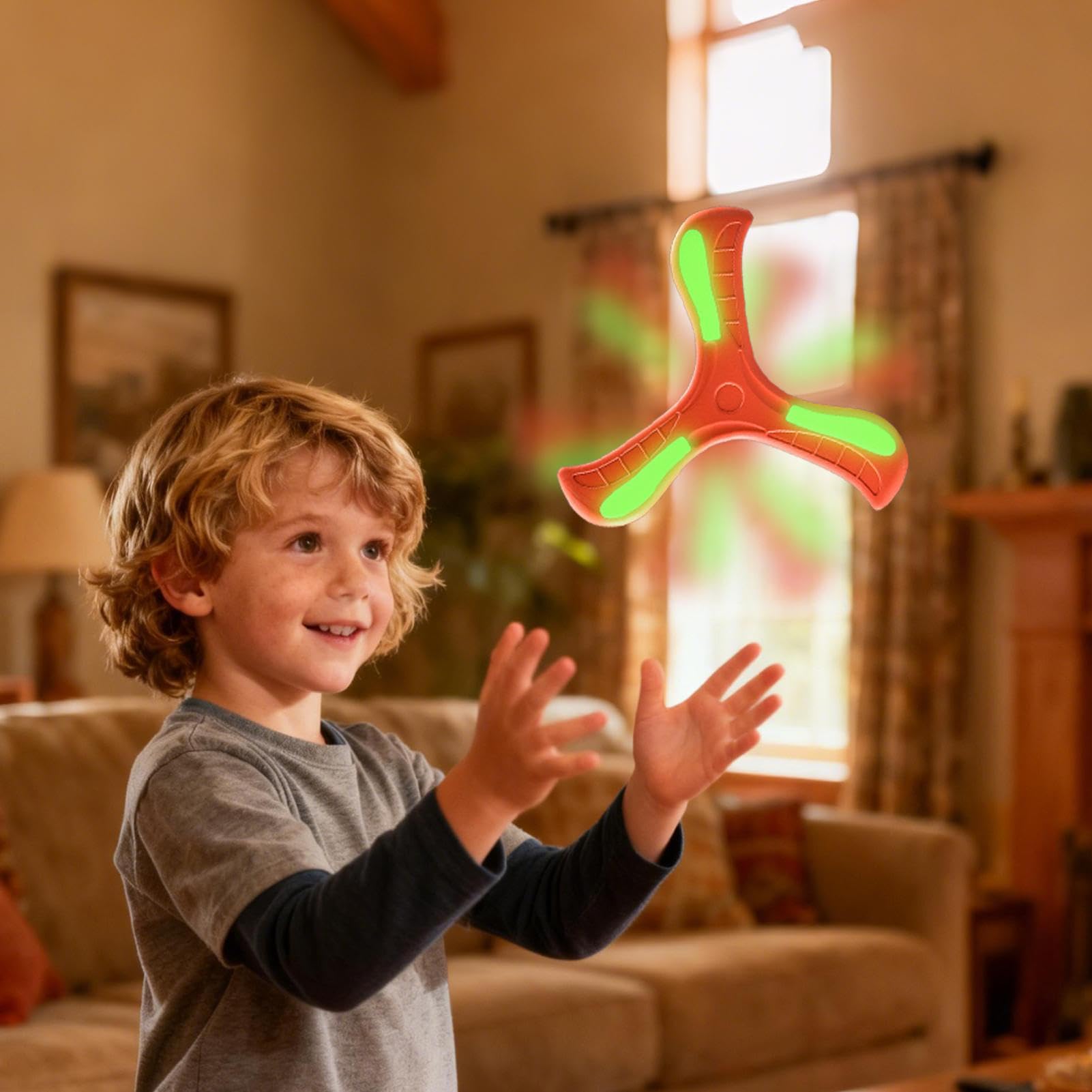 Disco ,Juego Interactivo De Lanzamiento Spinner - Disco Volante Luminoso | Para Niños, Niñas, Niños Adultos Perros, De Cumpleaños, Actividades Playa Al Aire Libre Clase Patio