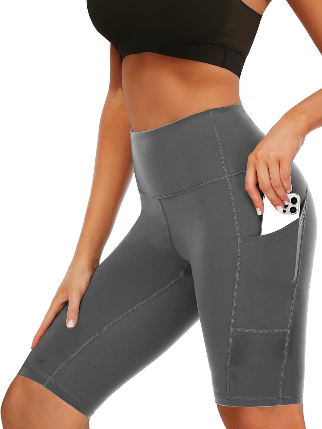 Buauty Women's 3''/7''/9''12 Swim Shorts High-Waisted Board Shorts with Pockets UPF50+ Quick Dry Beach Swimsuit Shorts - Image 2