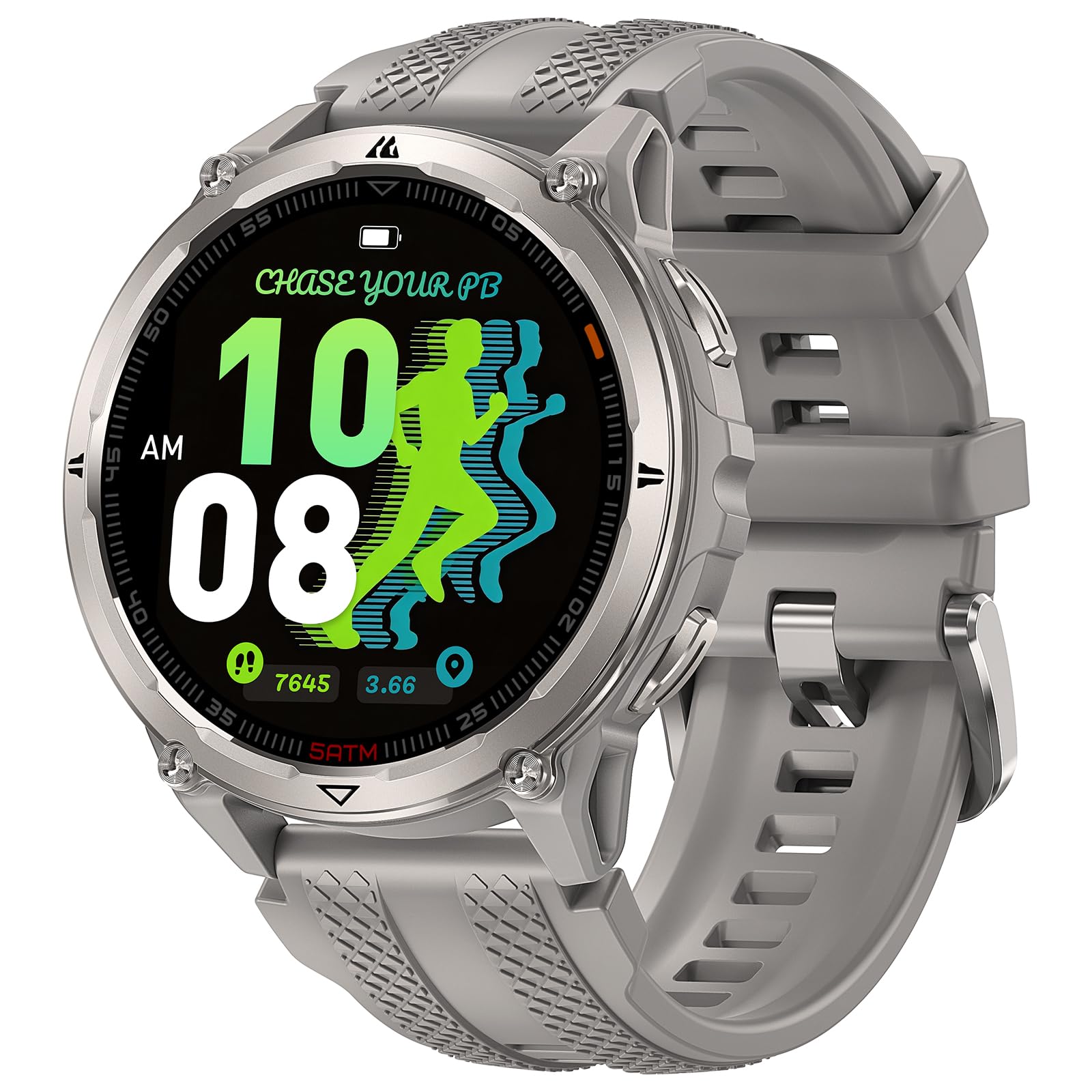 KOSPET ORB 2 GPS Smartwatch Herren Damen 1,43" AMOLED, 5 ATM & IP69 | 16 Tage Akku, 170+ Sportmodi, Gesundheitsfunktionen, LED-Taschenlampe & Walkie-Talkie, Militär Smart Watch für Android/iPhone