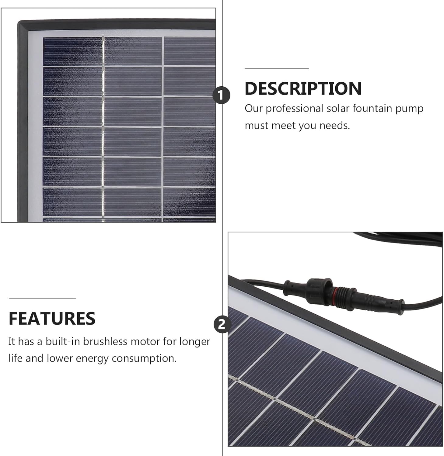 Kisangel 12v 5w Solar Garden Water Pump 500l/h Floating Fountain Pump for Bird Bath Outdoor Landscape Pond Circulation Solar Powered