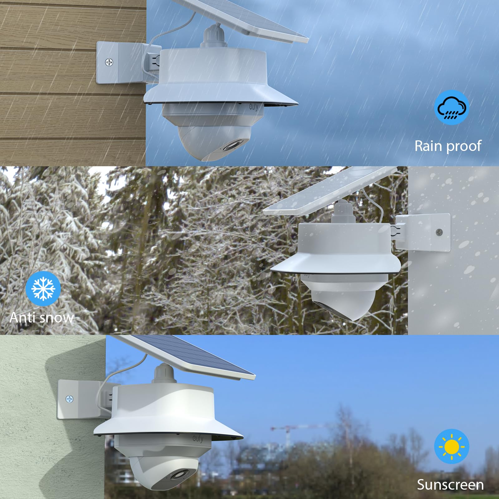 Soporte de esquina de pared para eufy SoloCam E30/4G LTE Cam S330 con cubierta de lluvia (1 juego)