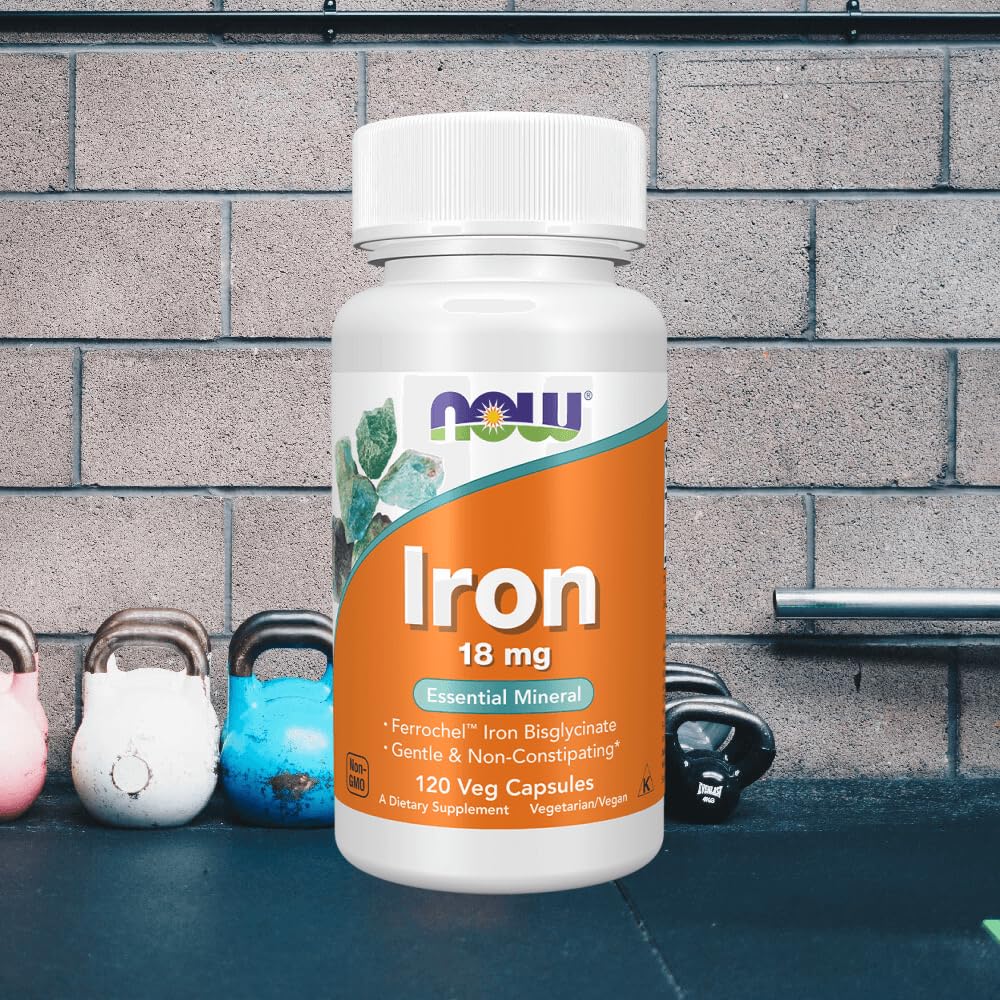 Now Foods Iron 18 mg 120 Veg Capsules