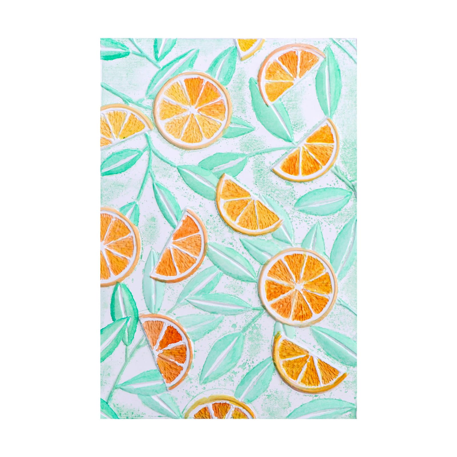 OTCRAFT 3D Embossing Folders Lemon Textured for Card Making,Embossing Template Paper Card Embossing Stencil for DIY Scrapbooking Photo Album Card Paper Craft Decoration 6.3" L x 4.5" W
