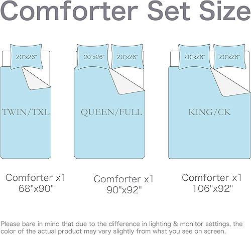 Miniatura 7 de Swift Home - Juego de edredón de alforza fruncida con diseño floral.