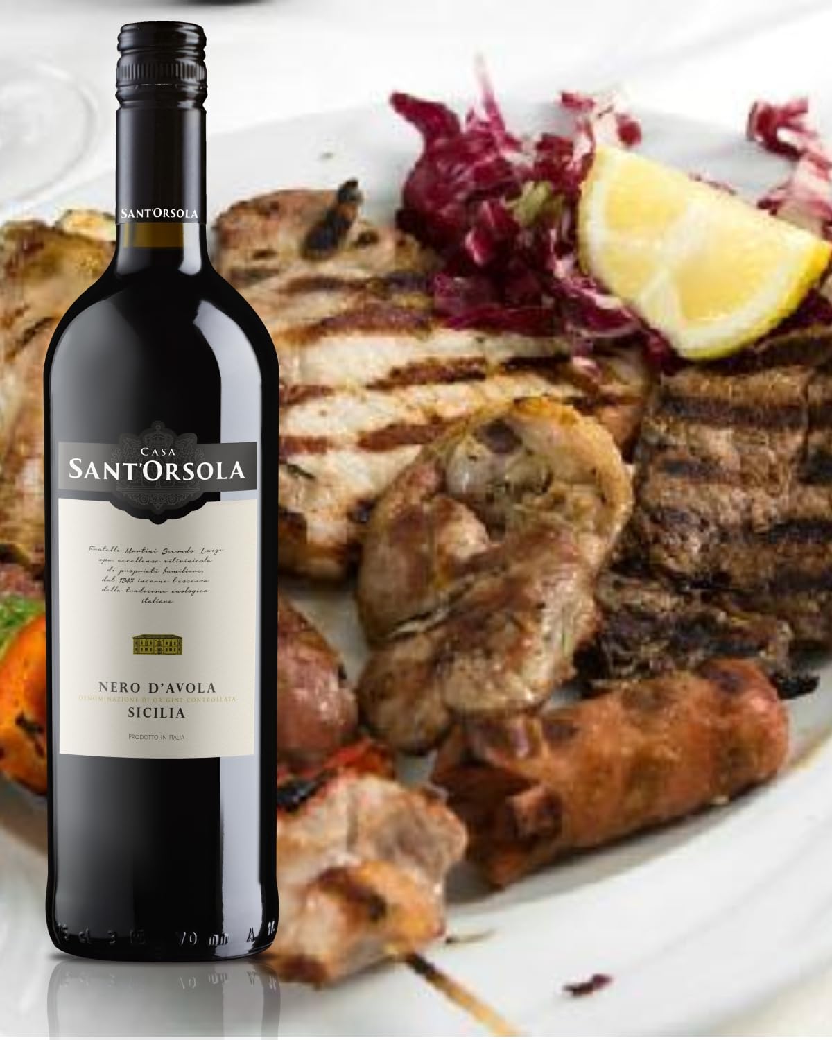 SANT'ORSOLA Chianti Docg + Montepulciano Doc D'Abruzzo + Nero D'Avola Doc Vin Rouge Italien Avec Coffret Cadeau - 3X75 cl
