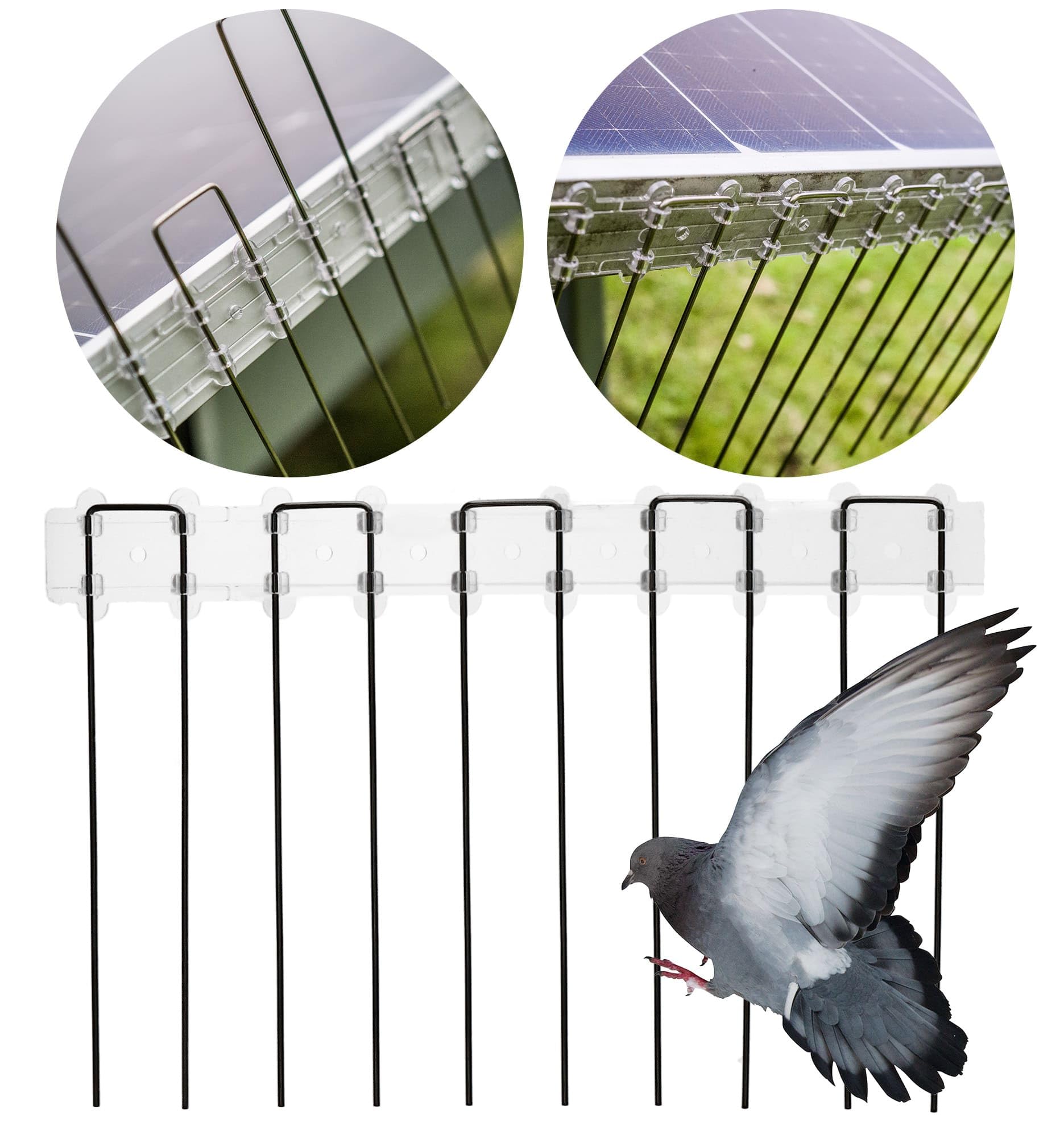 Taubenabwehr Vogel Vogelabwehr Taubenspikes Kunststoff Edelstahl 5 Reihig DHL