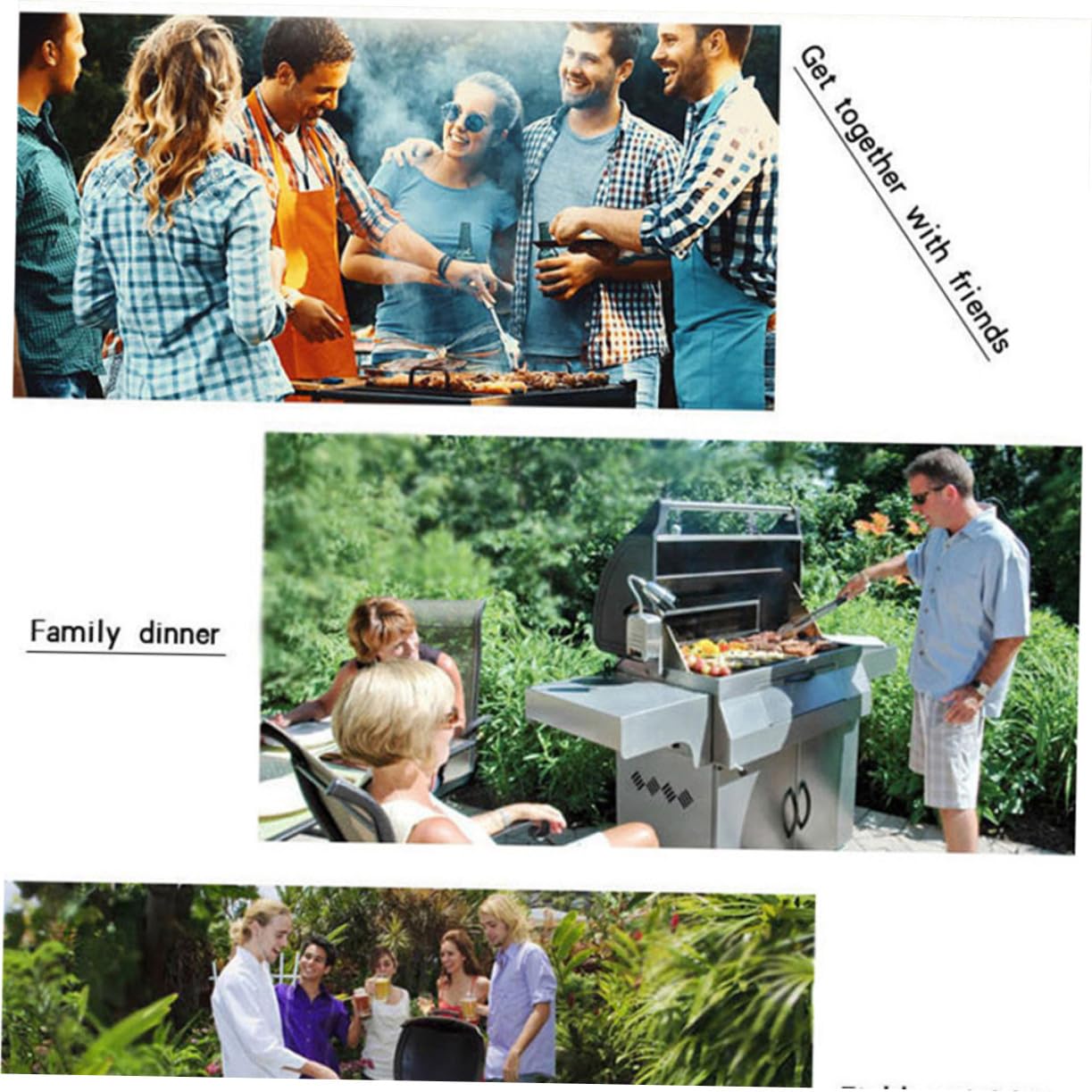 12 Stück Teiliges Edelstahl Bbq Grillbesteck Set mit Grillspachtel Zange Bürste und Tasche Praktisches Barbecue Werkzeugset für Camping Picknick und Grillfans