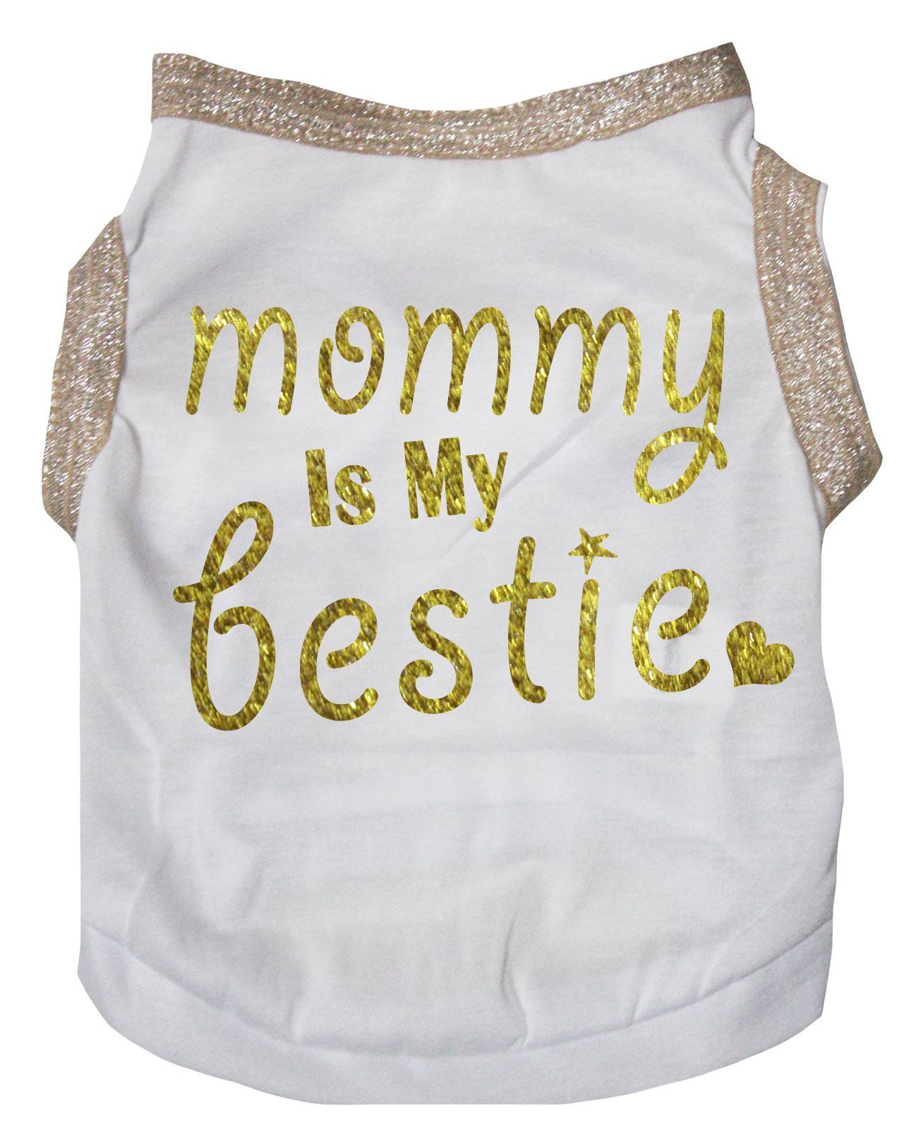 Chiot vêtements pour chien robe coton blanc t-shirt Maman est My Bestie
