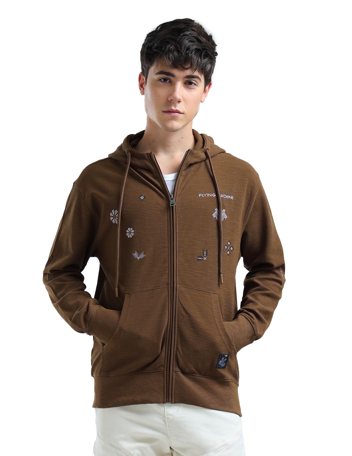 flying machine Men's Relaxed Fit Sweatshirt| Fabric Decoration-picture-41