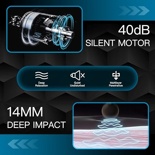 Miniatura 7 de RUISIBAITATA Massage Gun - Muscle Massage Gun Deep Tissue Percussion Massager for Athletes Upgrade Handheld Relaxation Electric Massager Black