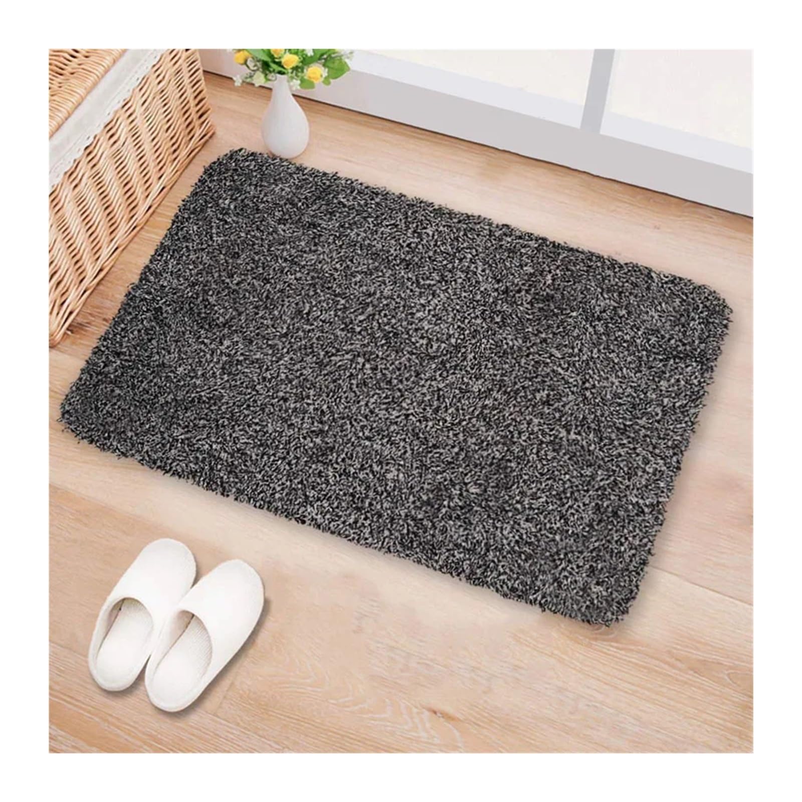 Tapis d'entrée intérieur imperméable anti-glisse contre l'humidité de la salle de bain