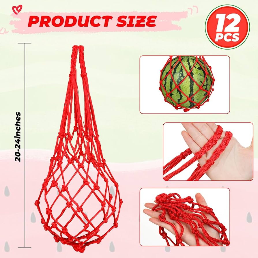 Amazon.com : yuuzue 12 Pcs Watermelon Net with 30 Cable Zip Ties