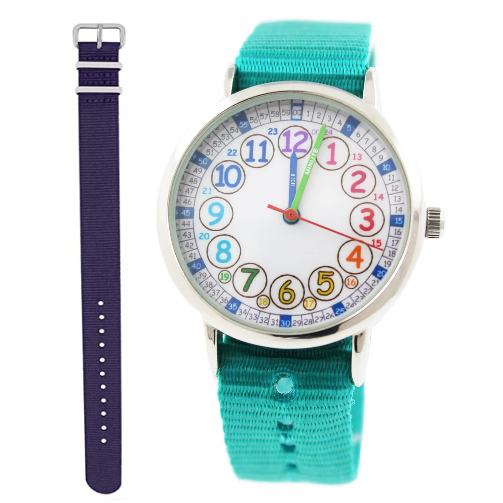 Bigbangbang Kids Analog Watch Learning Time Watch First Watch Soft