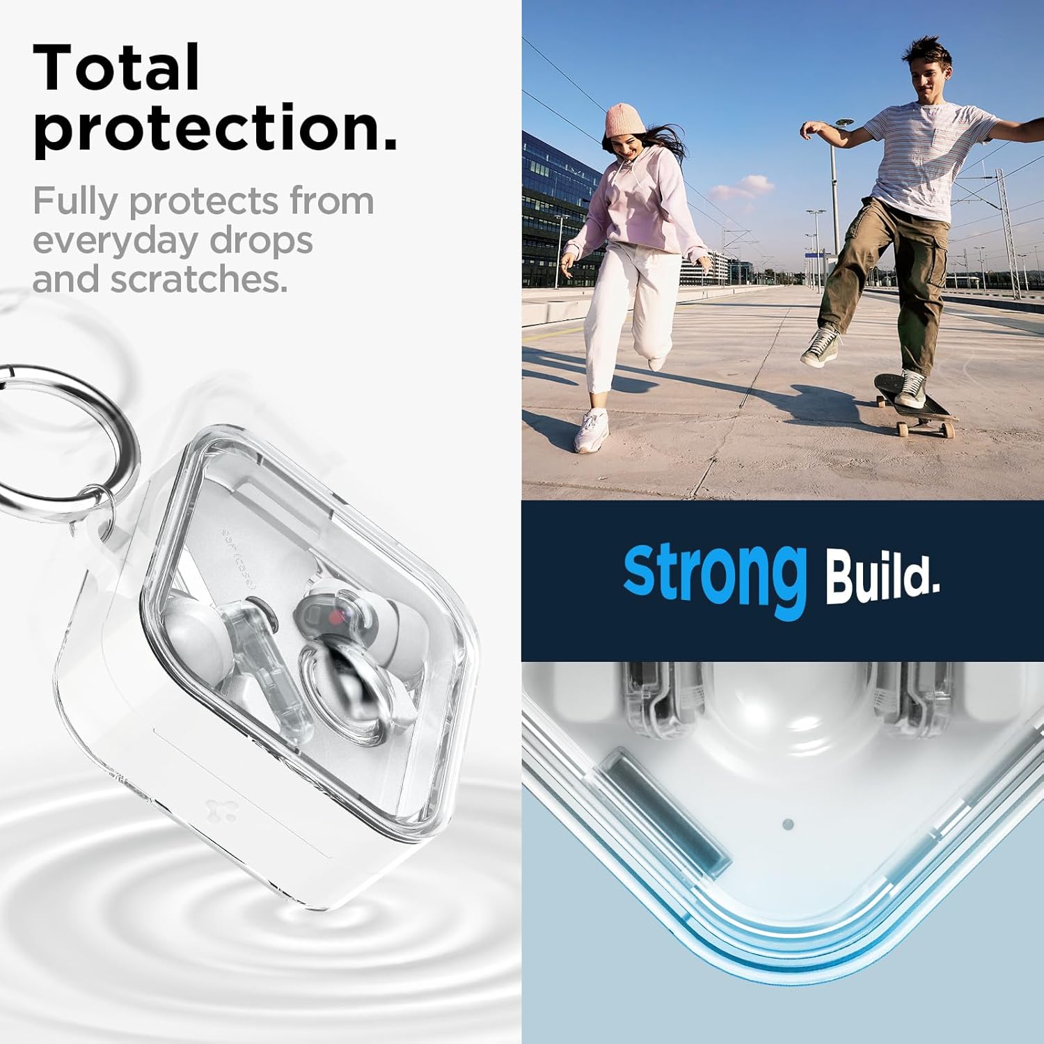 Spigen Ultra Hybrid Designed for Nothing Ear 2 Case Cover (2023) Clear Anti-Yellowing Case - Jet White - Image 4