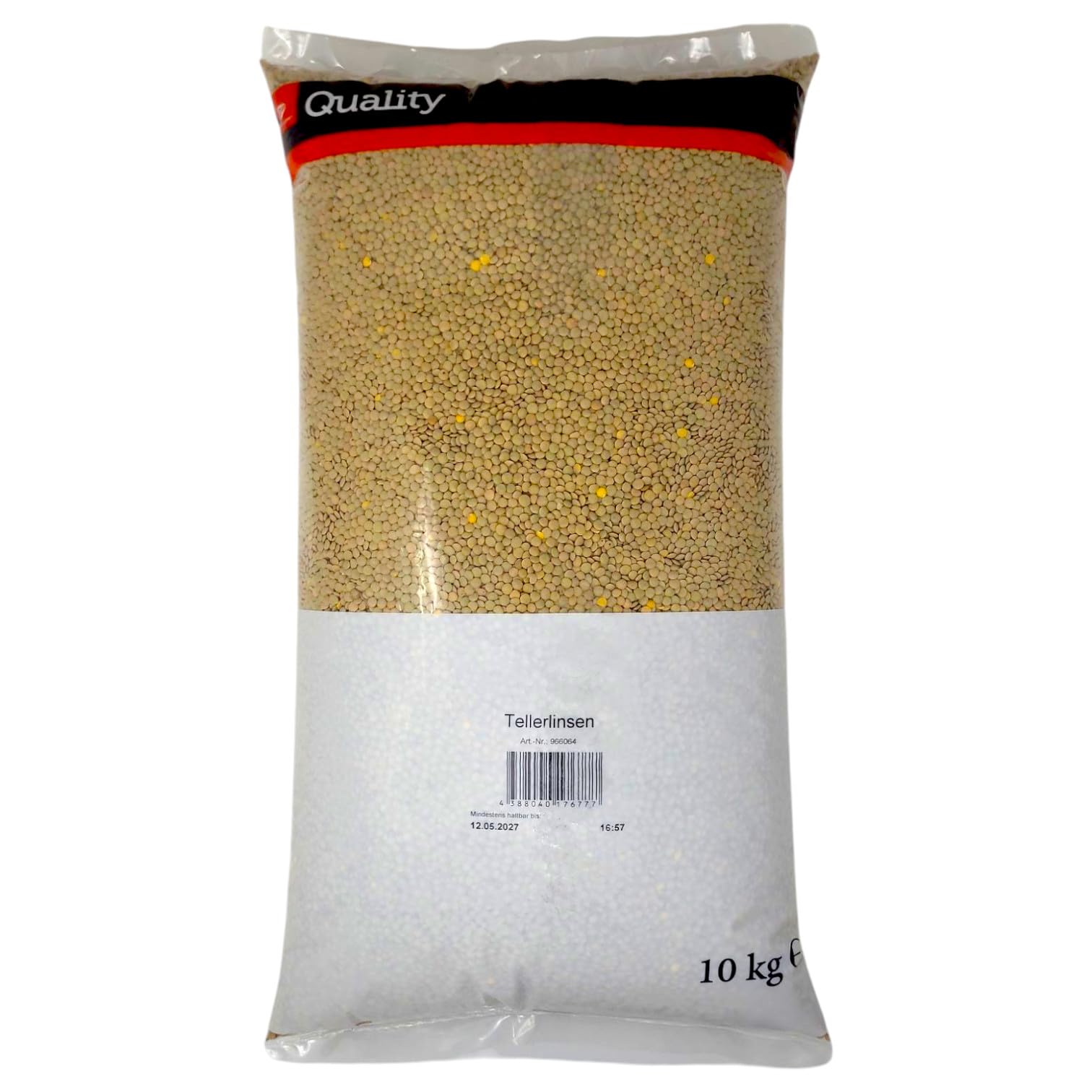 TGQ Tellerlinsen 10 kg getrocknet – Große Linsen, Großpackung für Suppen, Eintöpfe, Salate, Gastronomie & Vorrat