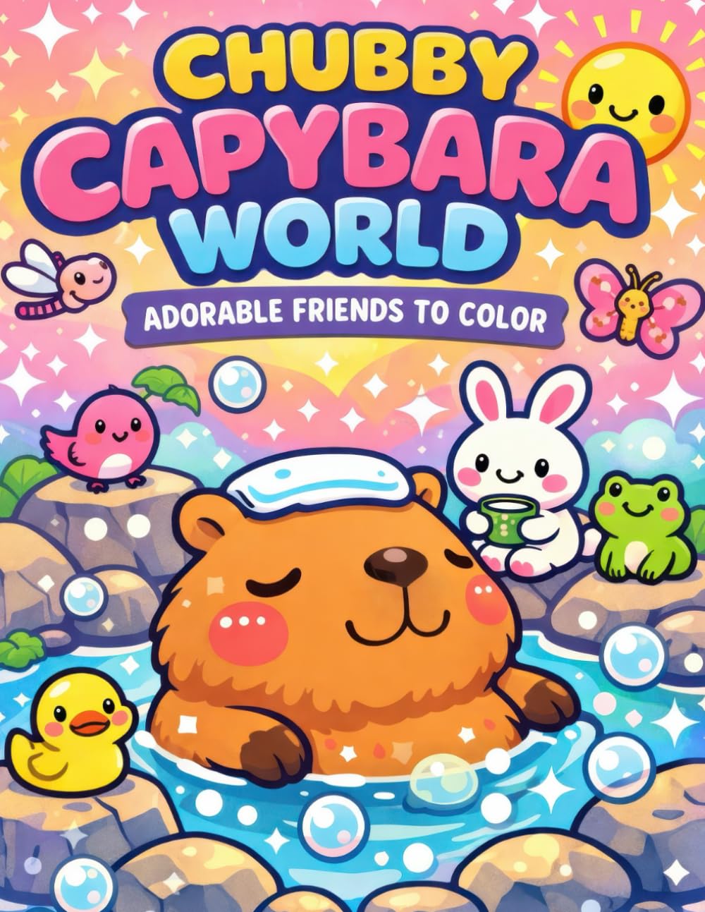 Chubby Capybara World: An Adorable Adult Coloring Book Featuring Cute Capybaras for Stress Relief and Relaxation