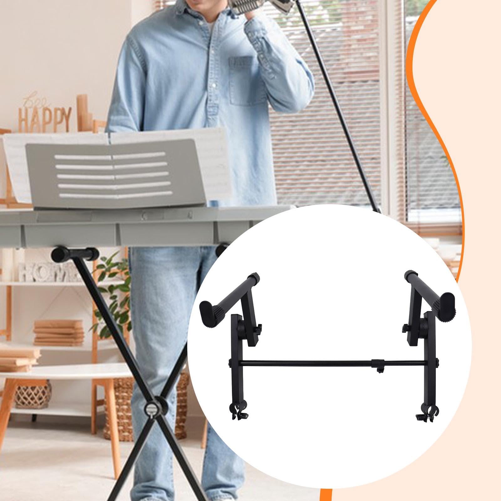 Soporte para Teclado de Piano Portátil, Resistente, de Hierro Resistente, Profesional, de Segundo Nivel