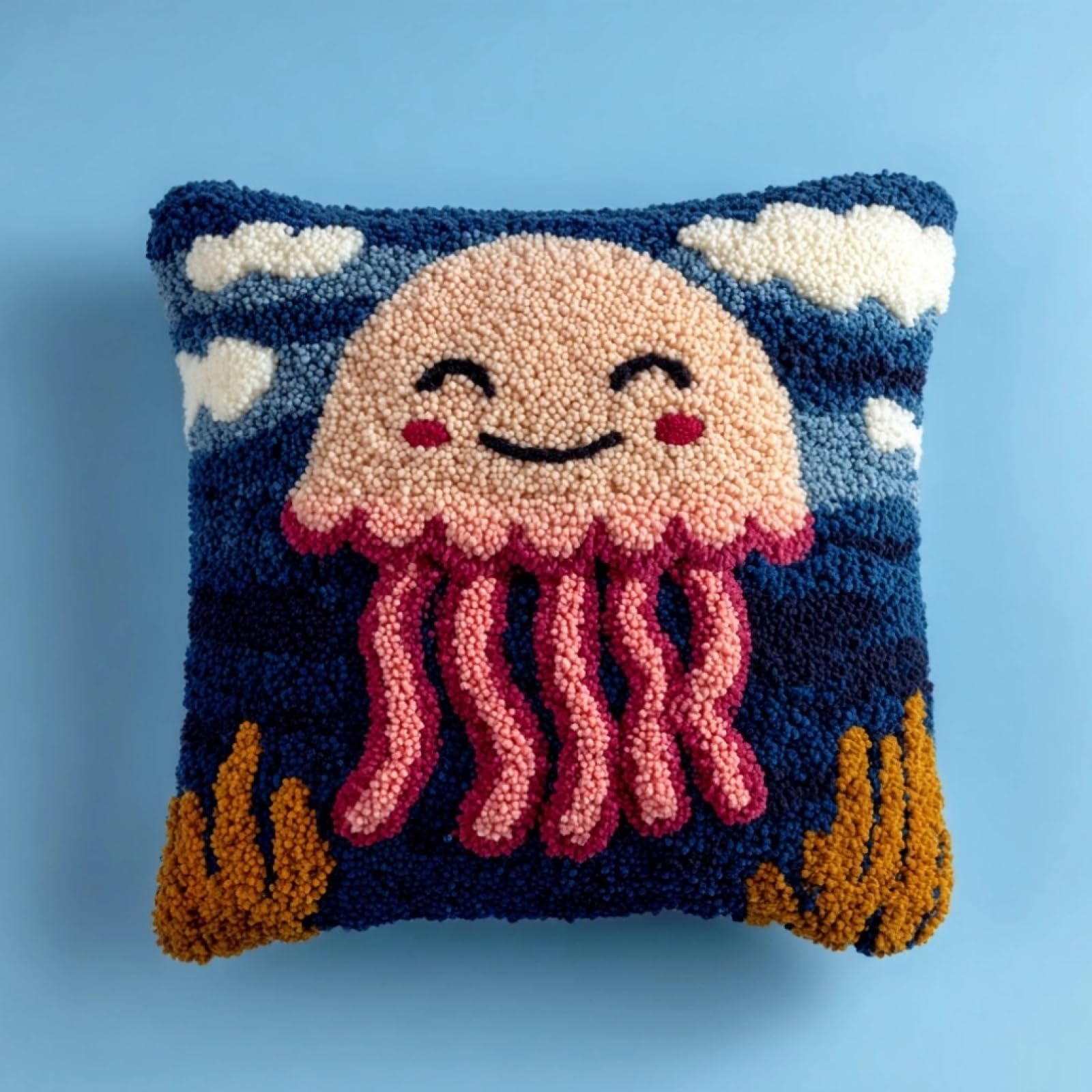 AxiangziK Latch Hook Cushion Kits for Beginners,Jellyfish