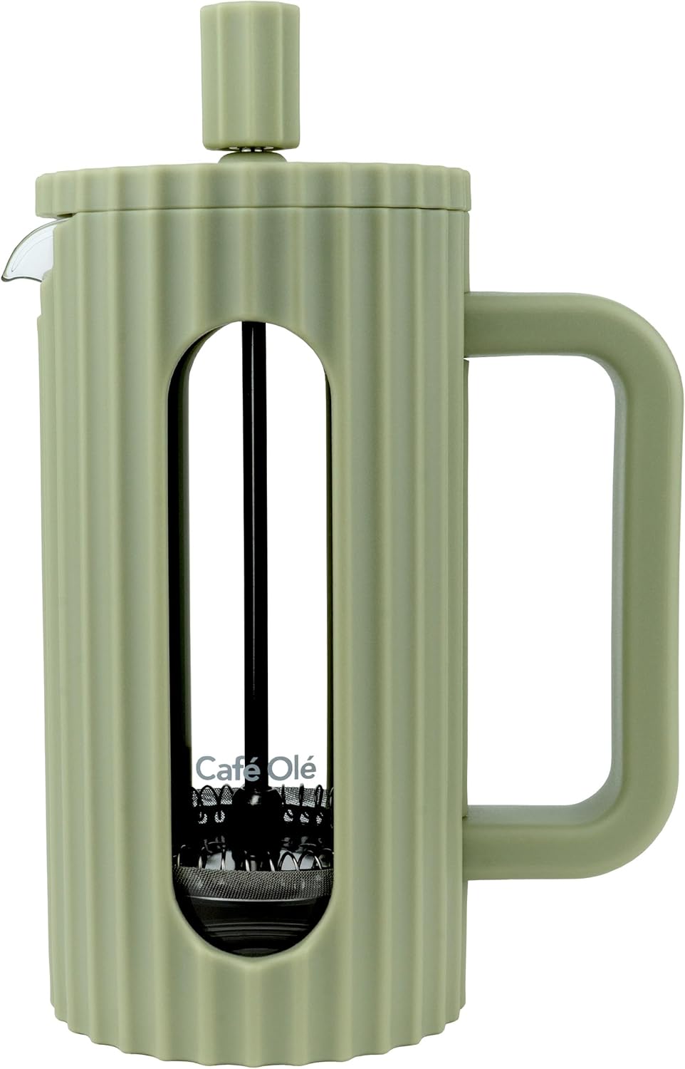 Café Olé 3 Cup Straight Sided Cafetiere, Black Granite