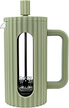 Café Olé Ciao Cafetière 350ml (3 espresso cups, 1 mug), Stainless Steel Gauze, French Press, Green