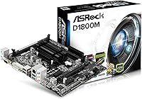 ASRock D1800M Micro ATX Motherboard Intel J1800 CPU Combo - Fanless DDR3 16GB USB 3.0 Gigabit LAN