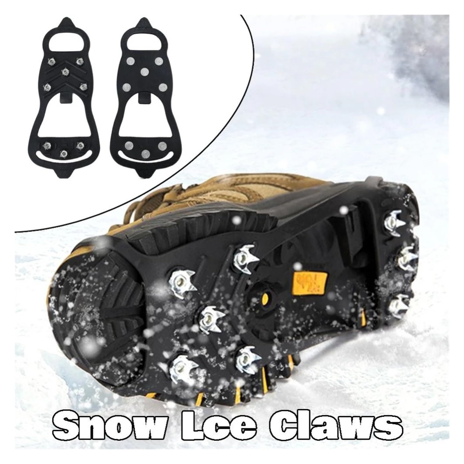 Anti-Rutsch-Spikes Klettersteigeisen, 5 Paar, 5/8-Zahn-Antirutschspikes for Outdoor-Aktivitäten Wie Bergsteigen, Schneewandern Und Skifahren