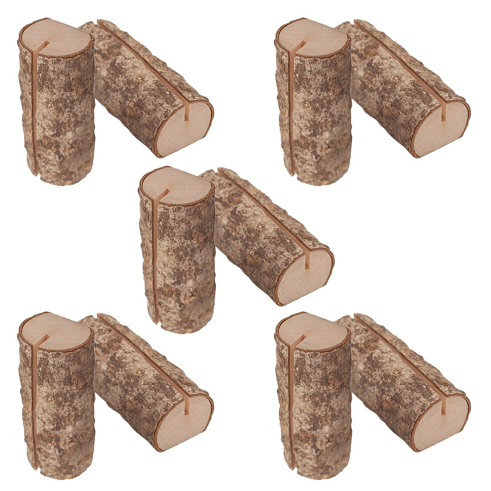 Nucelit 20Pcs Wood Table Number Holders Stands for Wedding, Wood Name Cards Holders Memos Note Photo Food Label Card Holder