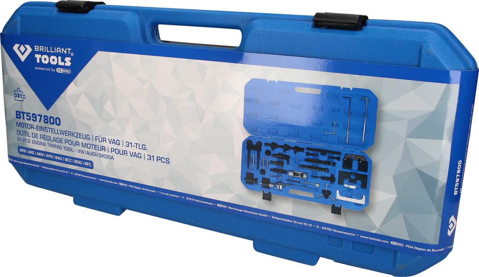 BRILLIANT TOOLS BT597800 zestaw narzędzi nastawczych do silnika do VAG [Powered by KS TOOLS]