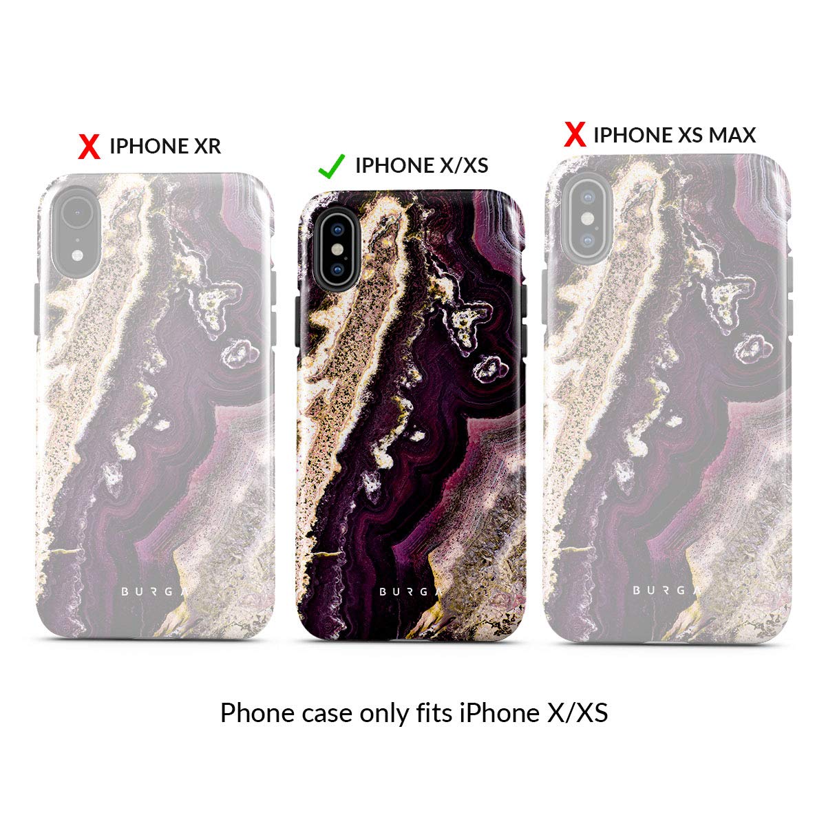 Amazon.co.jp: BURGA スマホケース iPhone X/XS対応 - ハイブリッド2層