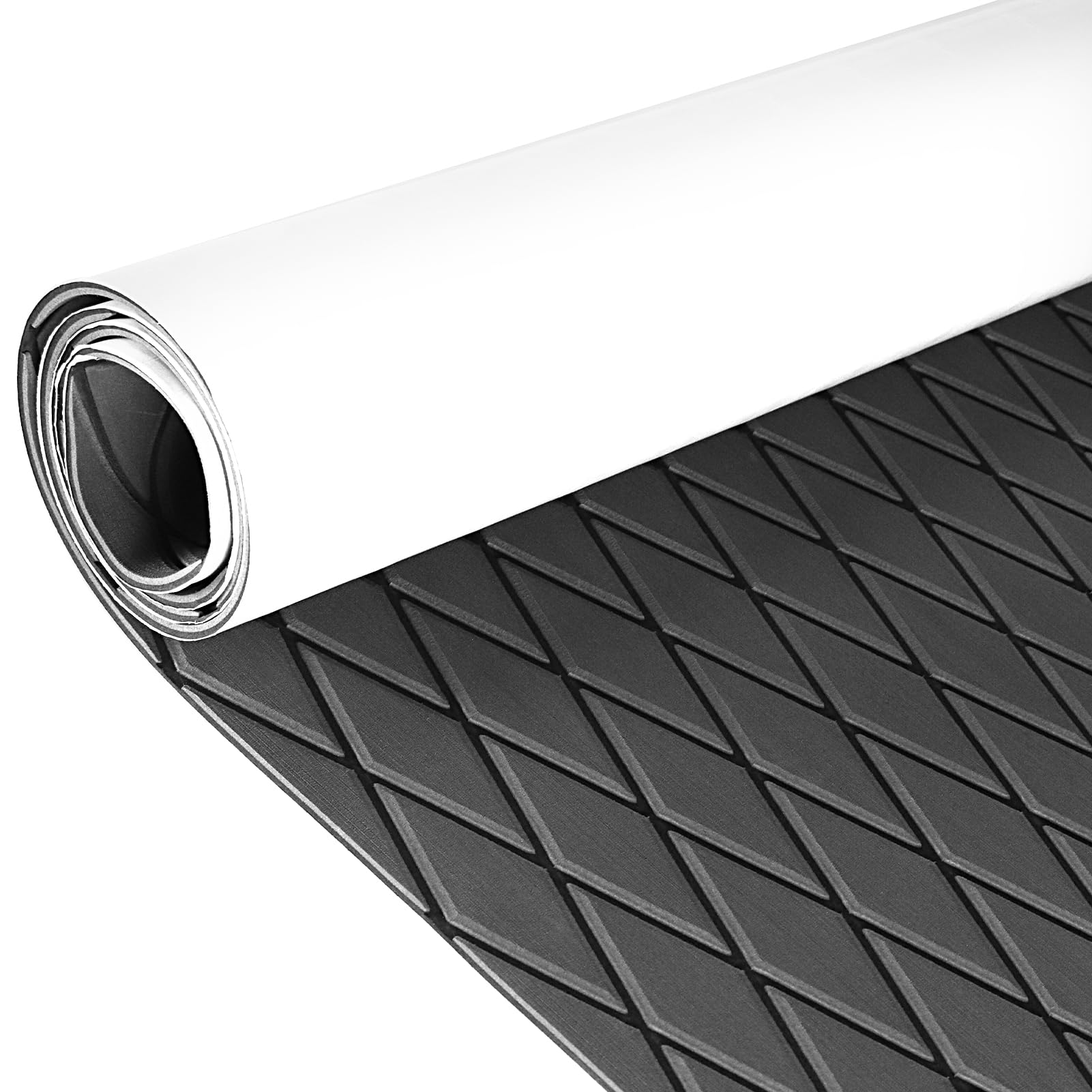 KXKZREN EVA Foam Boat Flooring Decking Sheet 6mm Thick Diamond Anti-Slip Marine Flooring Mat Self Adhesive Deck Pad for Bass Boat Yacht Motorboat RV