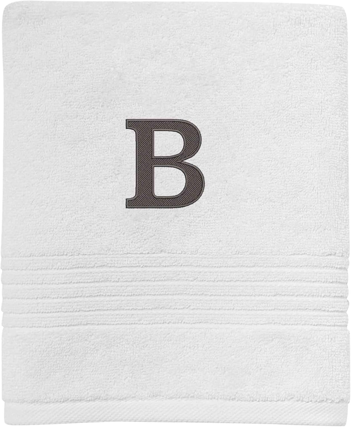 Avanti Linens - Hand Towel, Soft & Absorbent Cotton, Embroidered Bathroom Decor (Monogram Collection, Initial L)