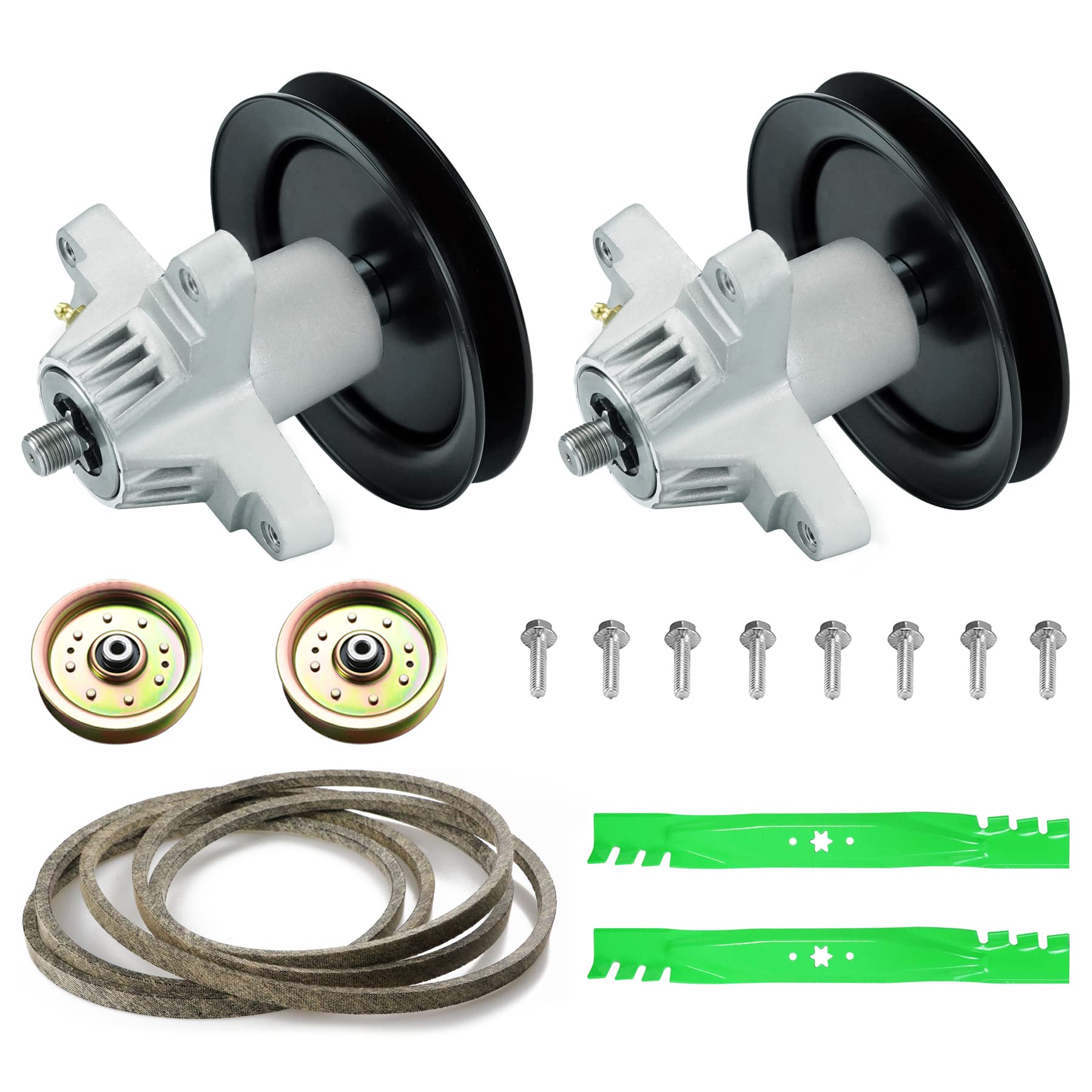 Magorfas Deck Rebuild Kit Blade Belt Spindle Idler Lawn Mower Assembly