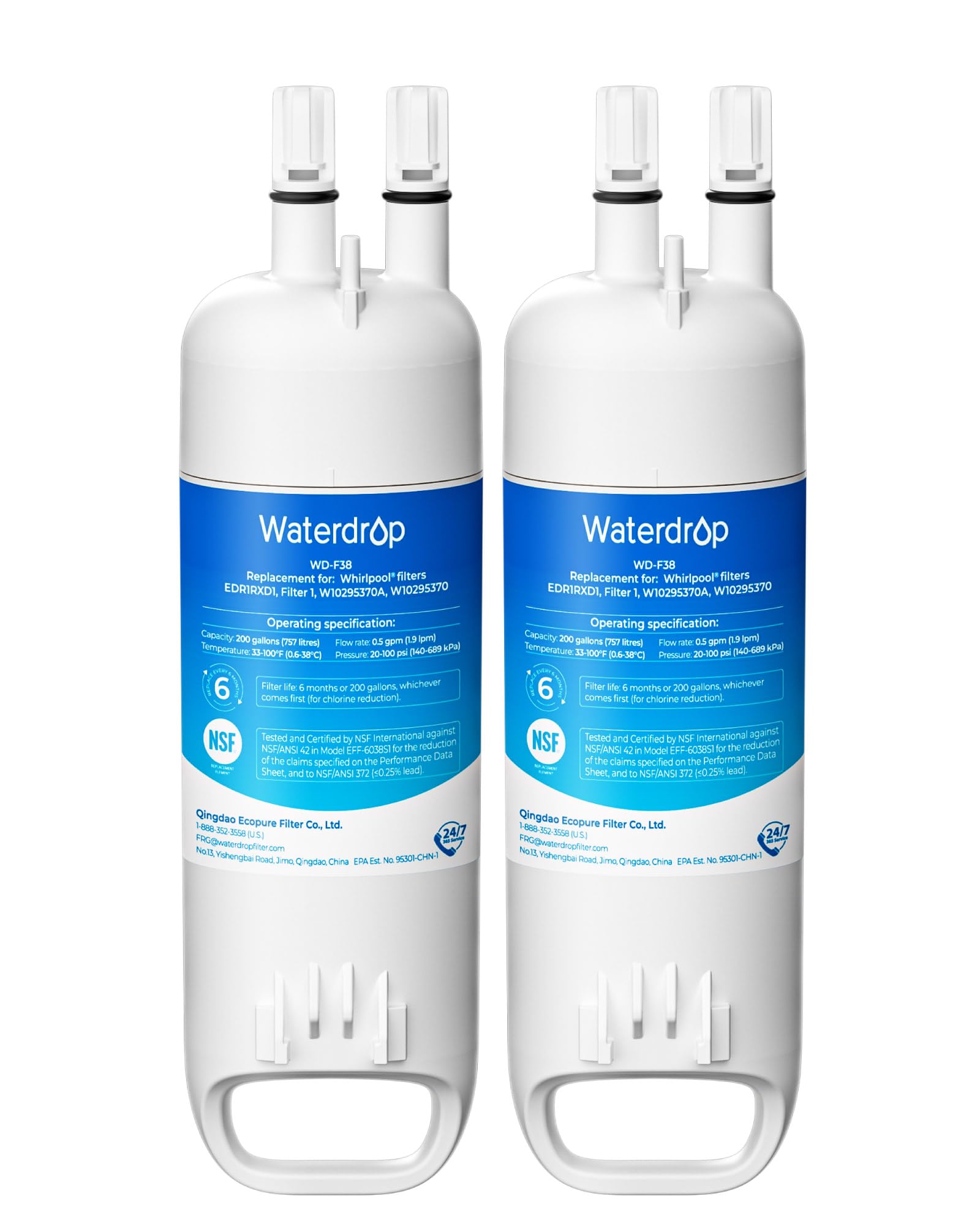 Waterdrop EDR1RXD1 Replacement for Everydrop® Filter 1,W10295370A, EDR1RXD1B, P8