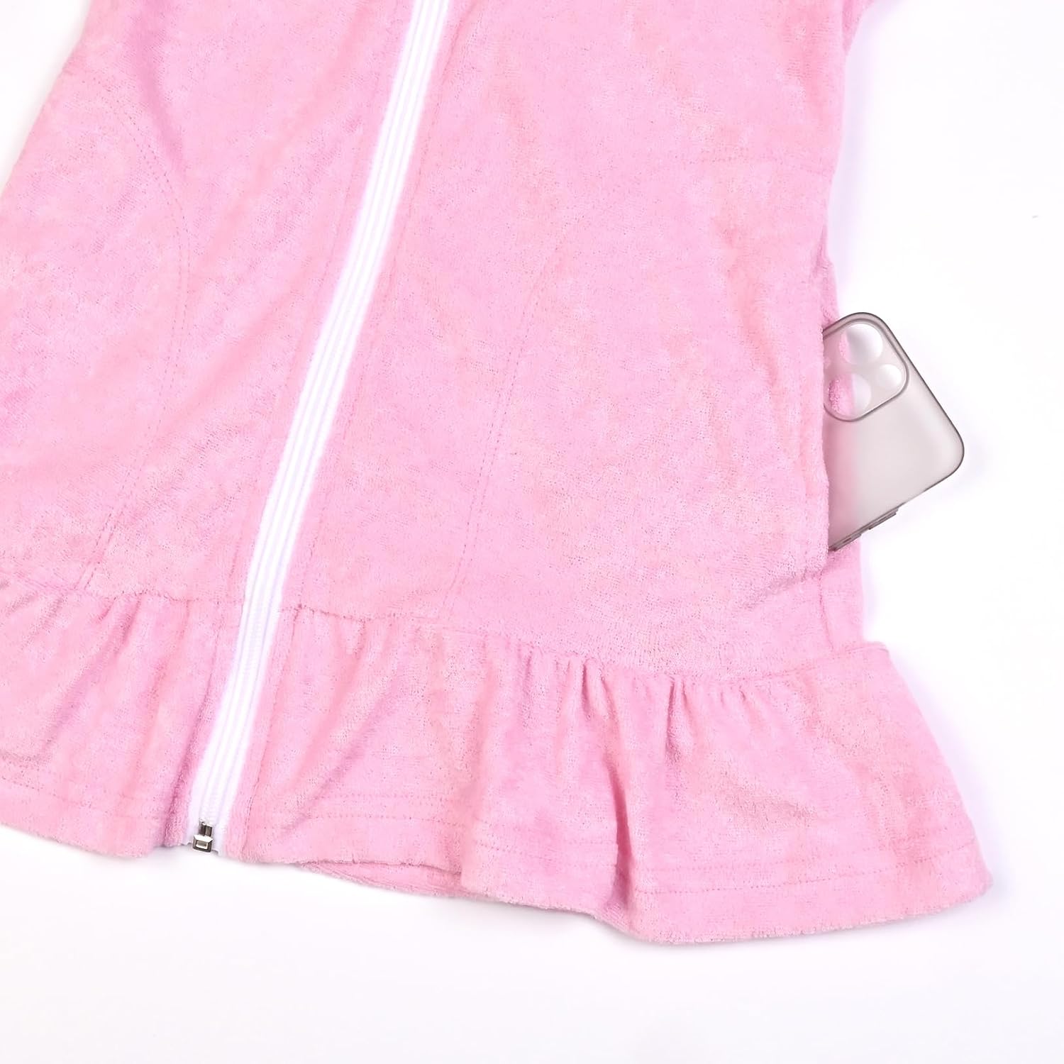 Perfashion Swimwear Cover Up for Girls Terry Swim Cover Ups Hooded Kids Zip-up Cover-ups image 5