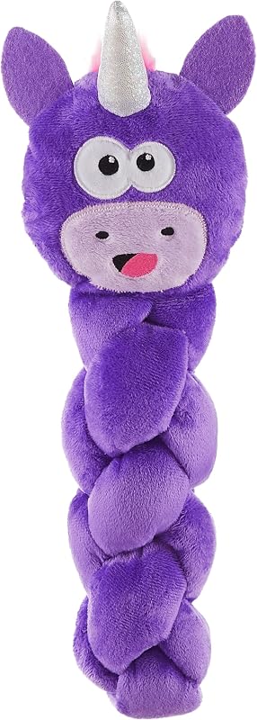 by Nina Ottosson Twistiez Interactive Plush Dog Treat Puzzle, Unicorn, Purple