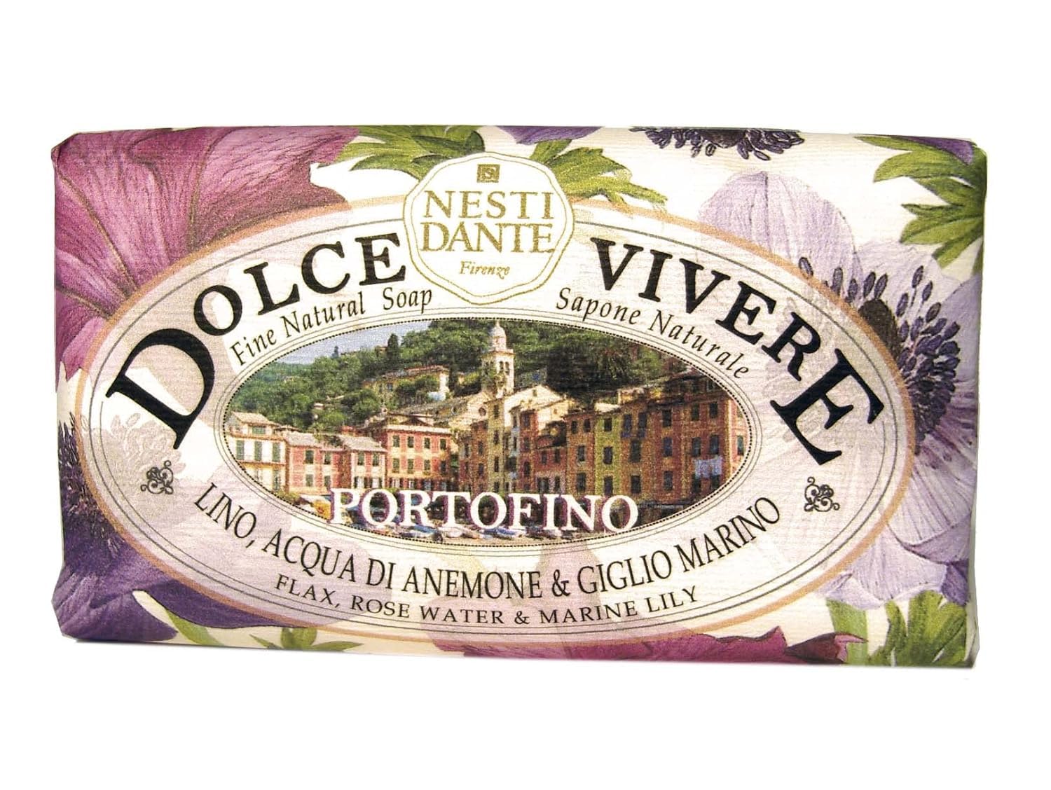Nesti DanteDolce Vivere Fine Natural Soap - Portofino - Flax, Rose Water & Marine Lily 250g/8.8oz[Amazon-developed Certification] Compact by Design