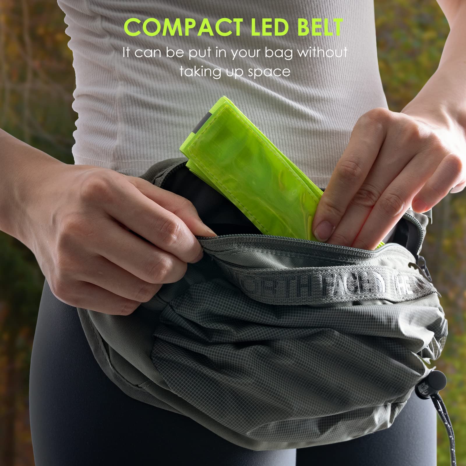 Cintura LED Ricaricabile Per Corsa Notturna Con Luci E Rifrangenti - Sicurezza 360° Per Jogging, Bici E Outdoor