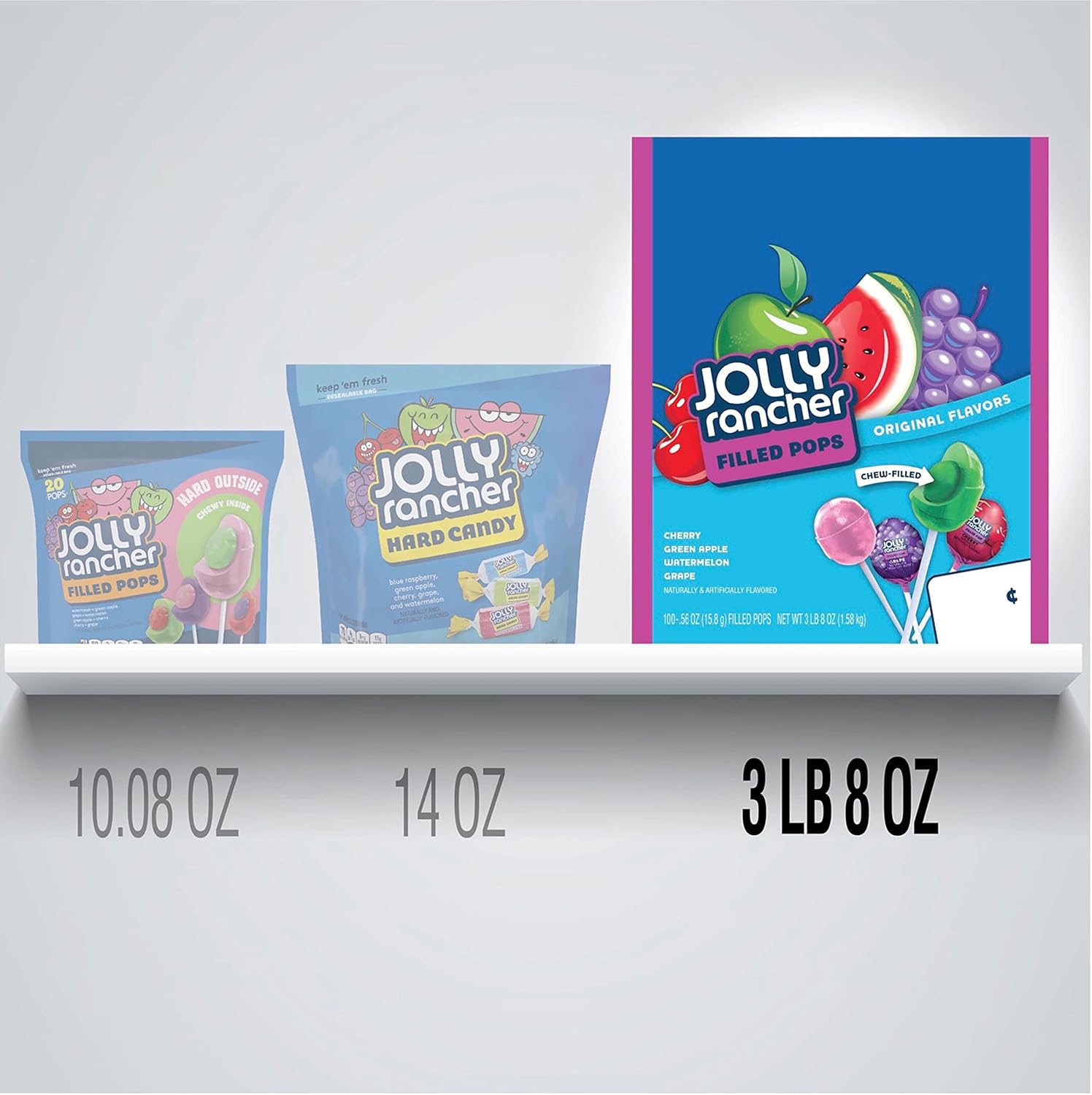 J RANCHER Filled s Assorted Fruit Flavored Candy Box, (100 Pieces)