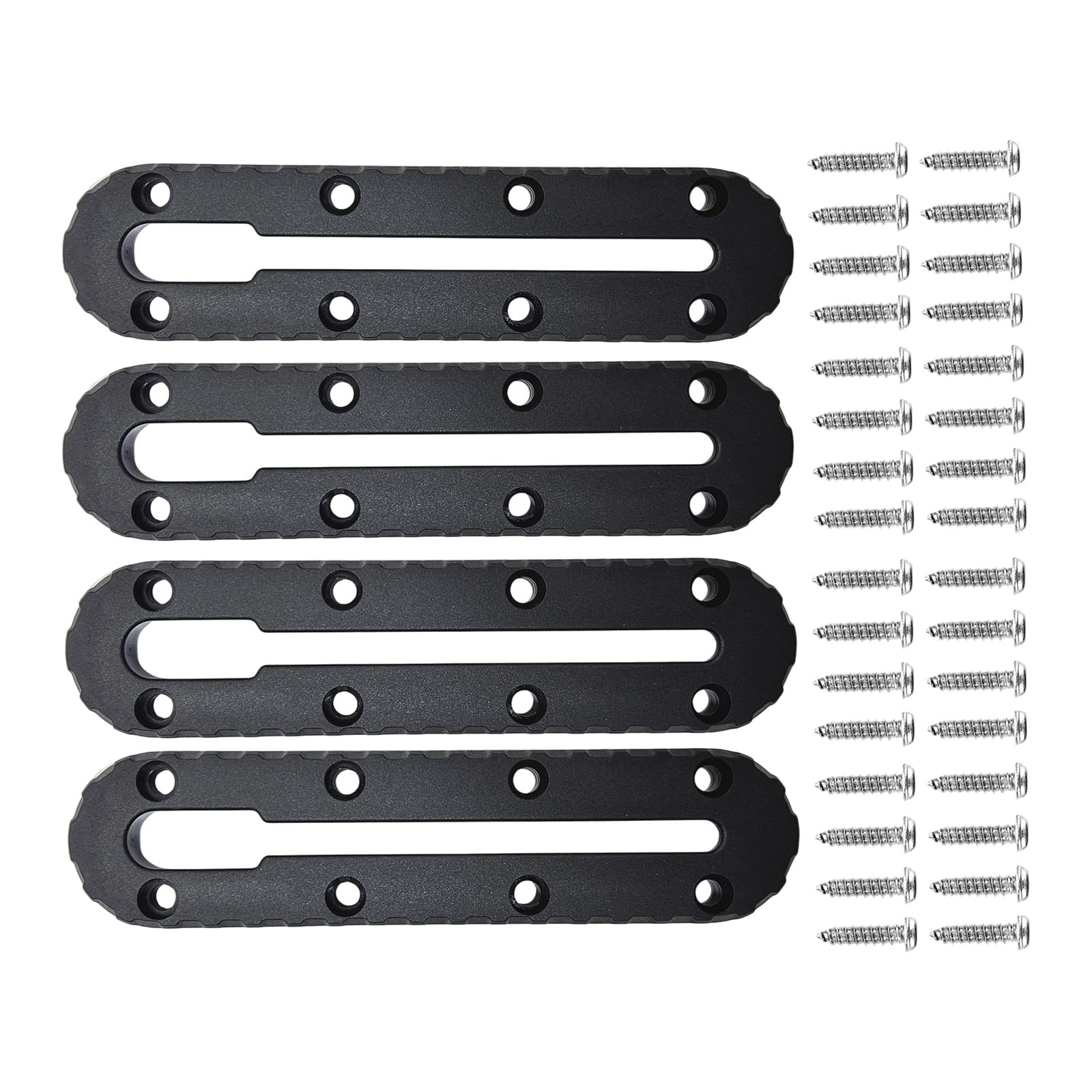 Hogtnd 4 Pieces 2 / 4Pcs Low Profile Track Kayak Slide Track Rails Bracket Fishing Rod Holder Mounting Base Kayak Accessories Mount Tracks Low Profile