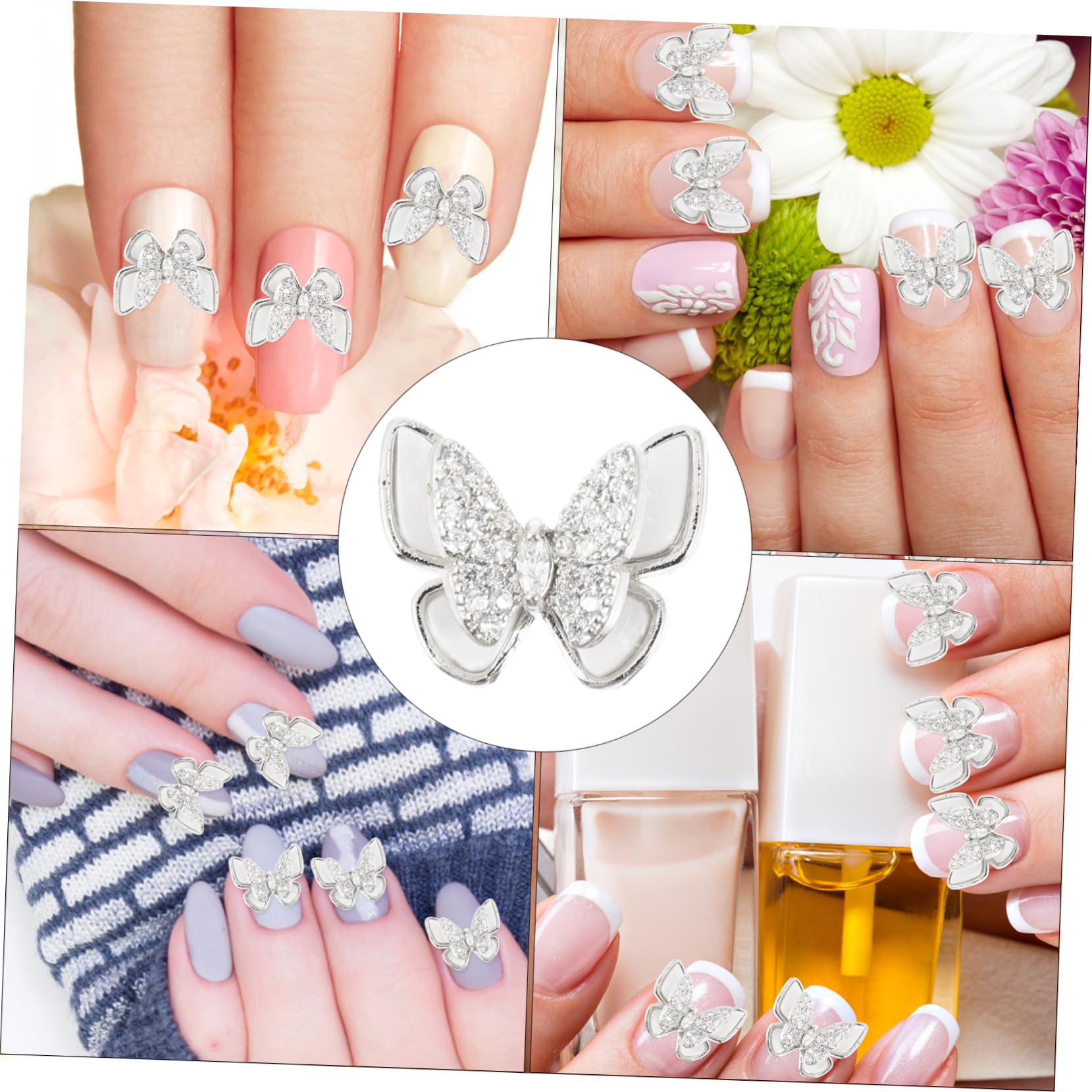 Healvian 15pezzi Decorazioni Per Unghie Con Strass Doppio Accessori Bellezza Per Manicure Per Donne e Ragazze