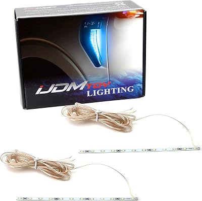 iJDMTOY أكوا الجليد الأزرق LED الخلفية الإضاءة الإضاءة كيت متوافق مع 2021-up فورد F150 الجانب الحاجز شعار