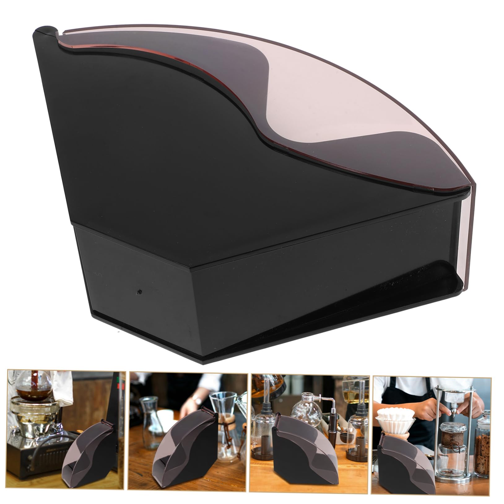 MAGICLULU 4 Piezas Caja De Papel De Filtro Fabricante Estante De Almacenamiento De Papel De Café Contenedor De Almacenamiento De Filtro De Café Soporte De De Filtro De Café Black Abs