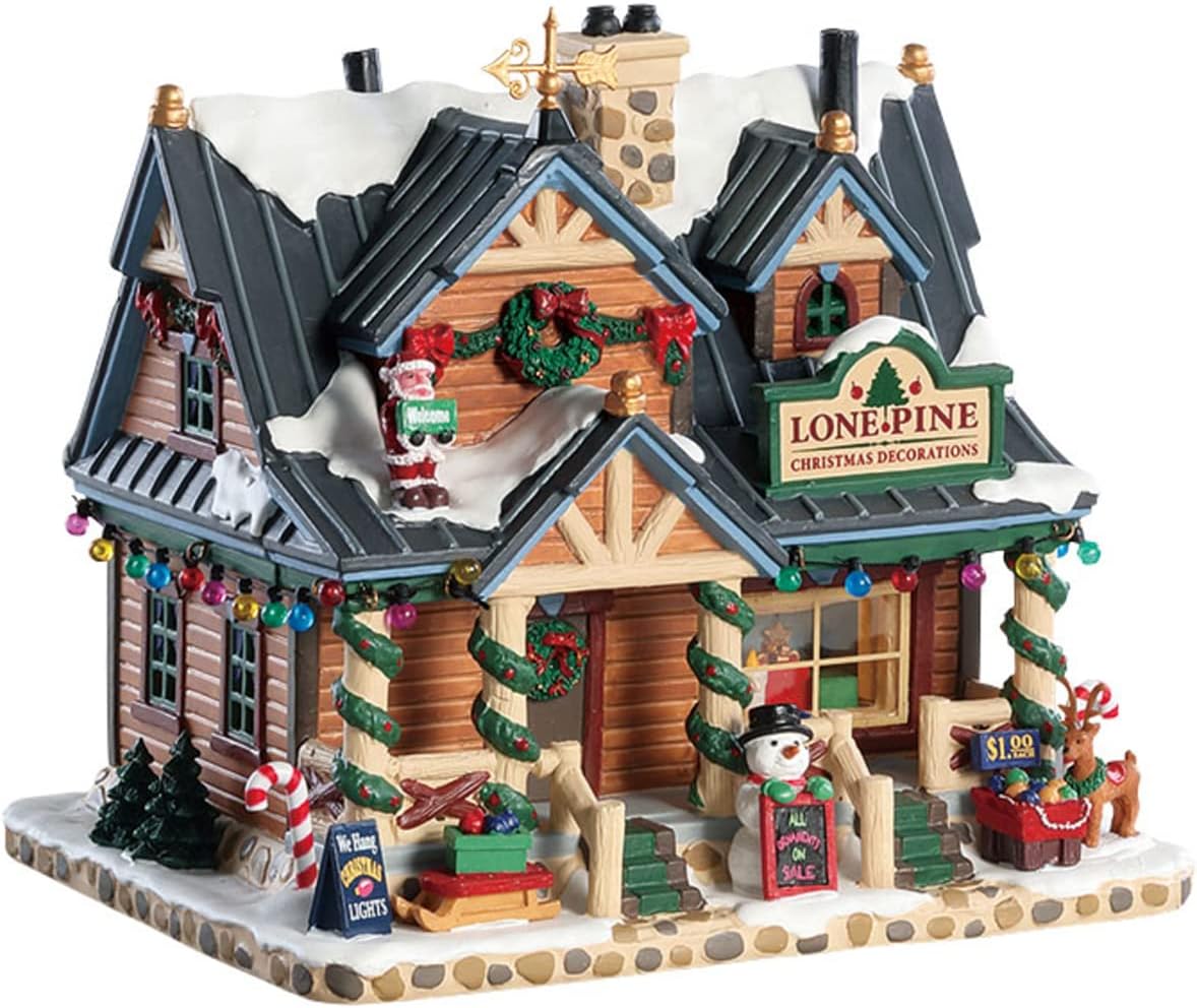 Lemax Vail Village Collection Lone Pine Lighted Christmas Building Decoration, Multi-Colored