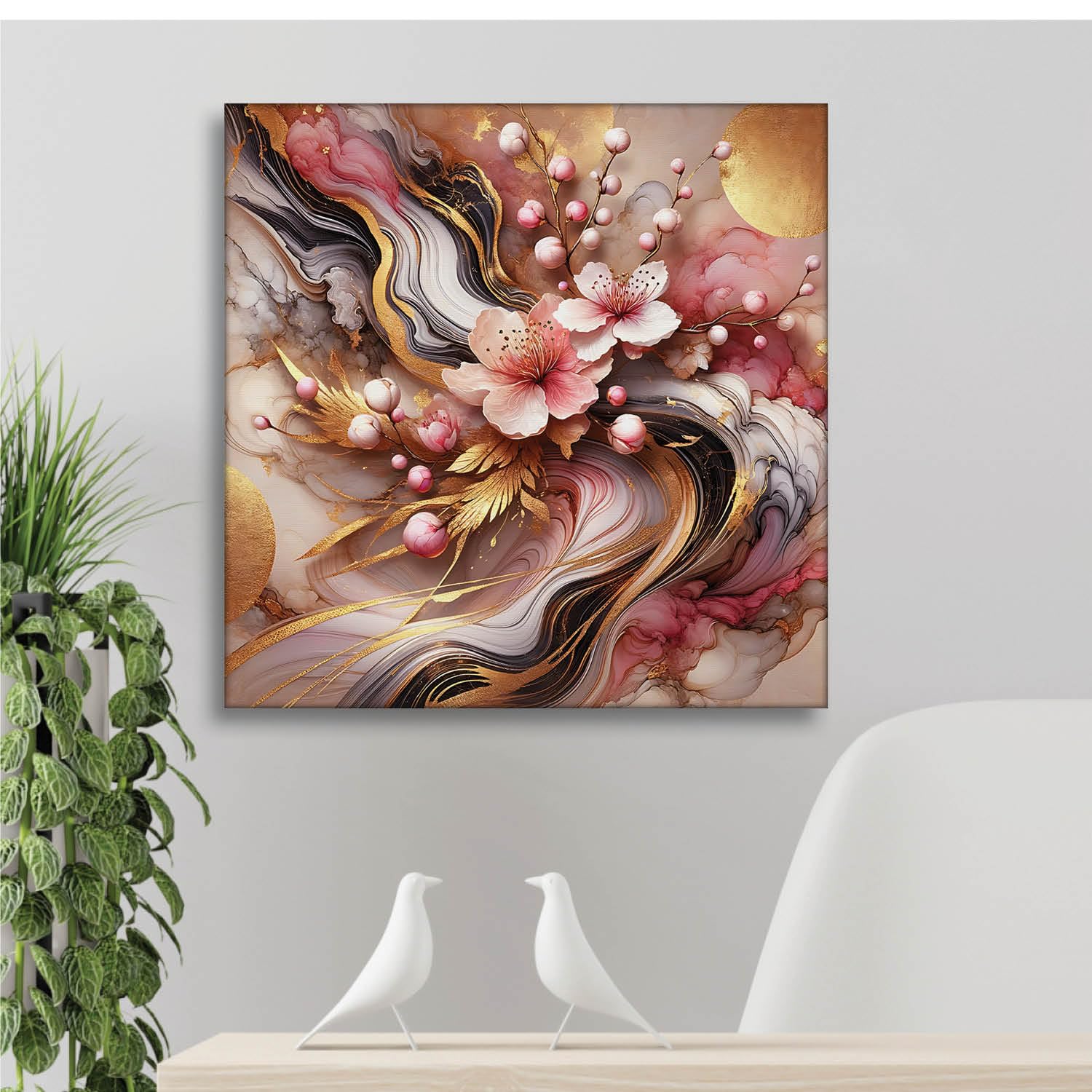 RANDOM Modern Art Canvas Painting Home Décor Wall Painting With Frame For Living Room, Office (RAC-1810) 3
