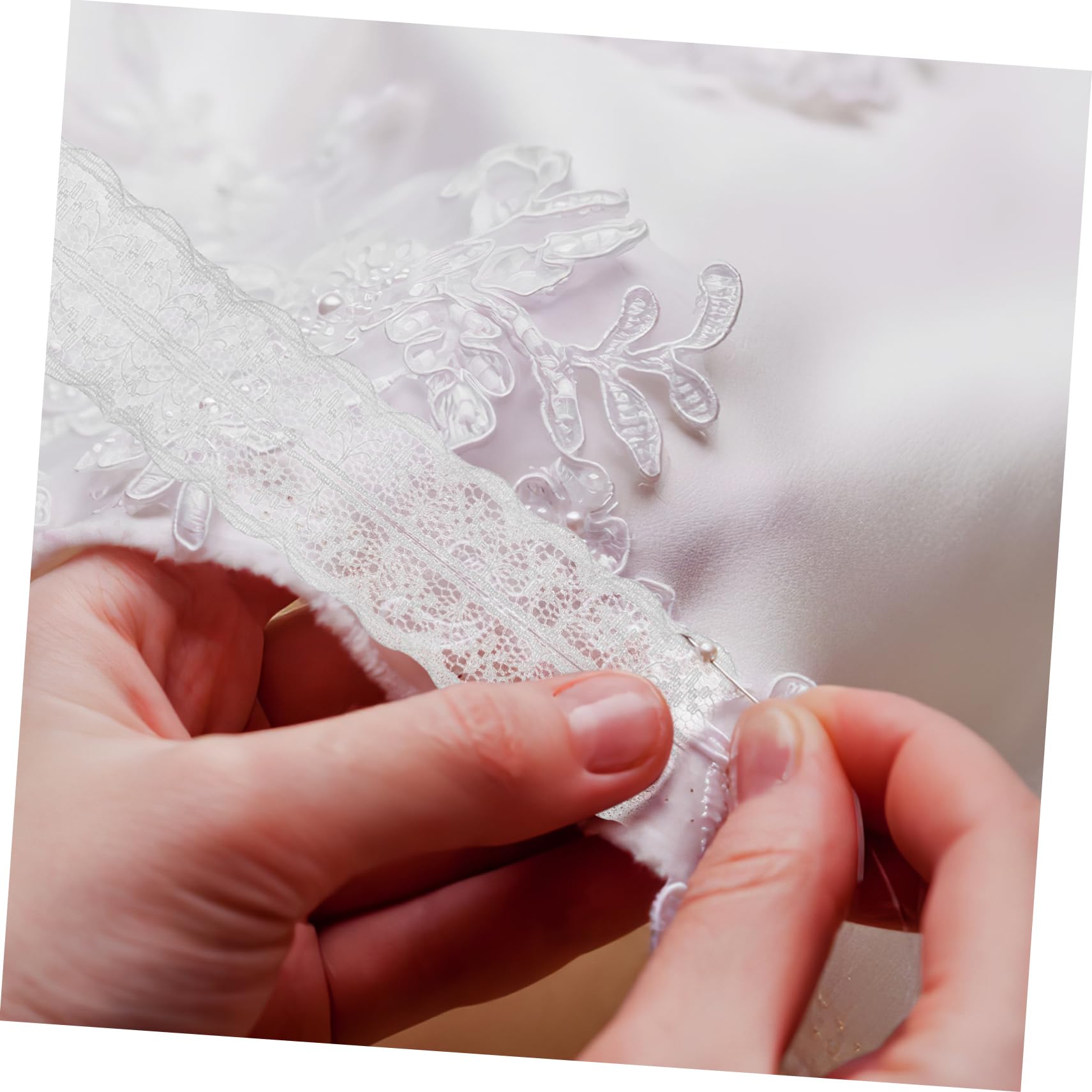 Uonlytech 12 Rollos Cinta De Encaje Blanca Ribete De Encaje Para Manualidades Para Flores y Para Obsequio De Tela