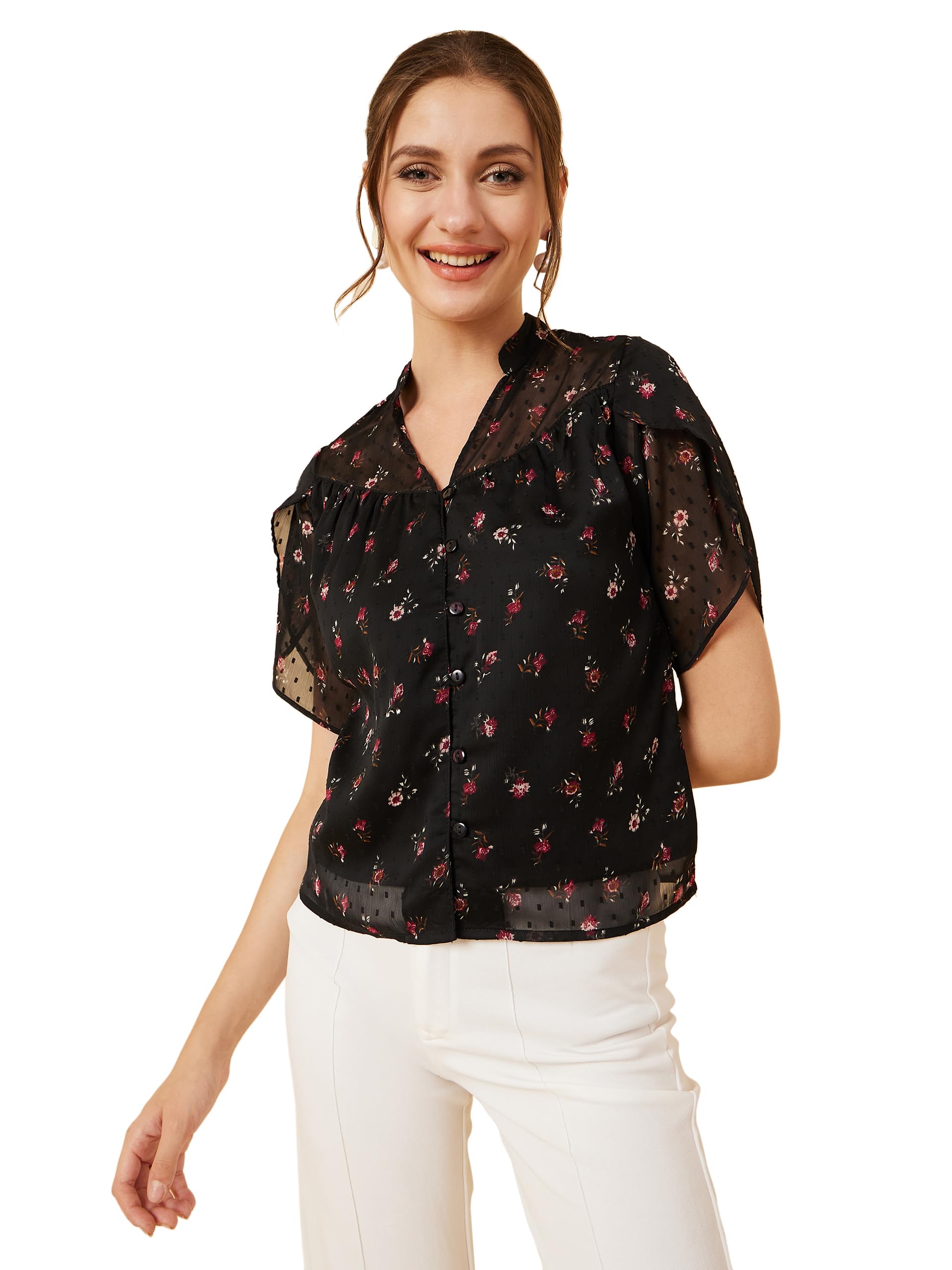 rare Women's Floral Regular Fit Blouse-picture-18