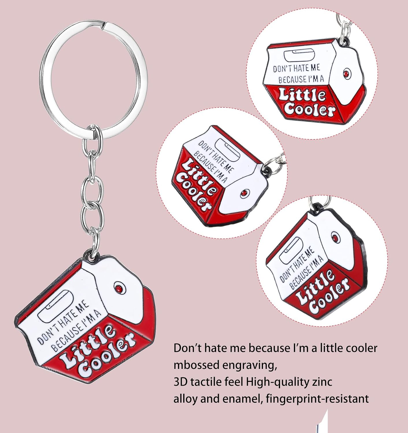 2 Pcs Keychain Cool, Metal Enamel Novelty Keychains for Women&Men, Cool Unique KeyChains for Keys, Backpack, Purse Accessory