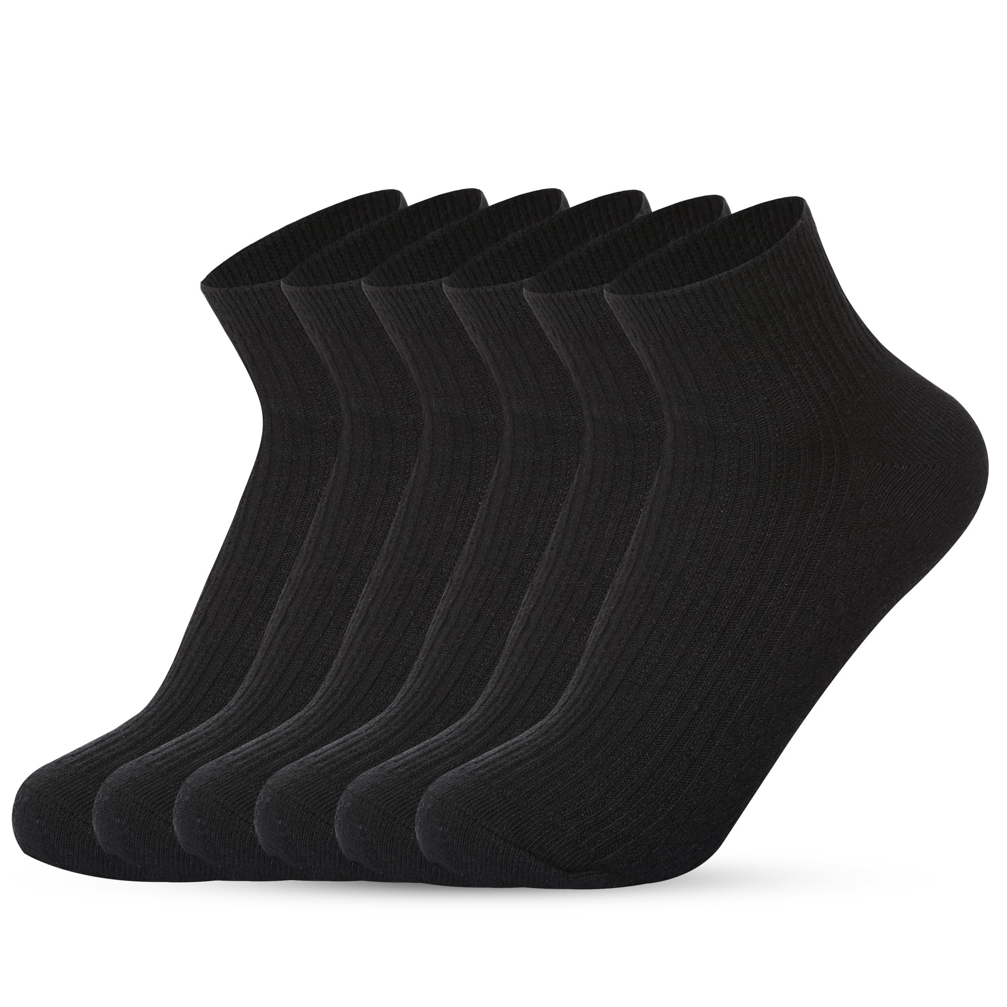 NS HEMP Hemp Ankle Socks, 3 Pairs, Black, Unisex, Organic Cotton, Hiking, Size 00